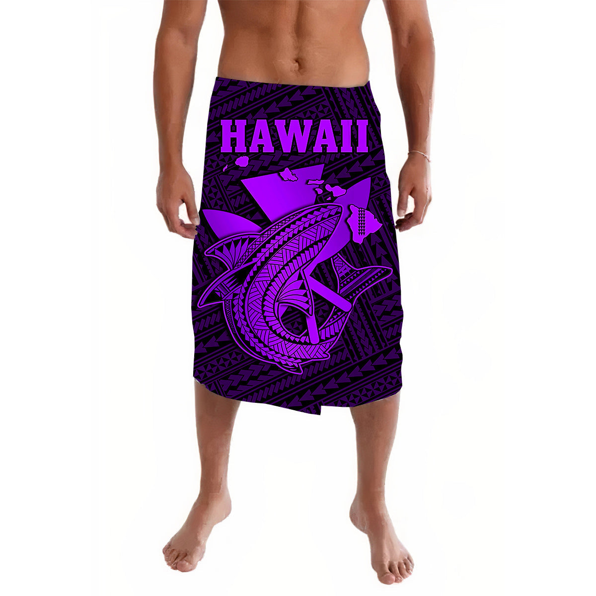 Hawaii Lavalava Kakau Kanaka Maoli Combine Polynesian Shark Ver.05 - Wonder Print Shop