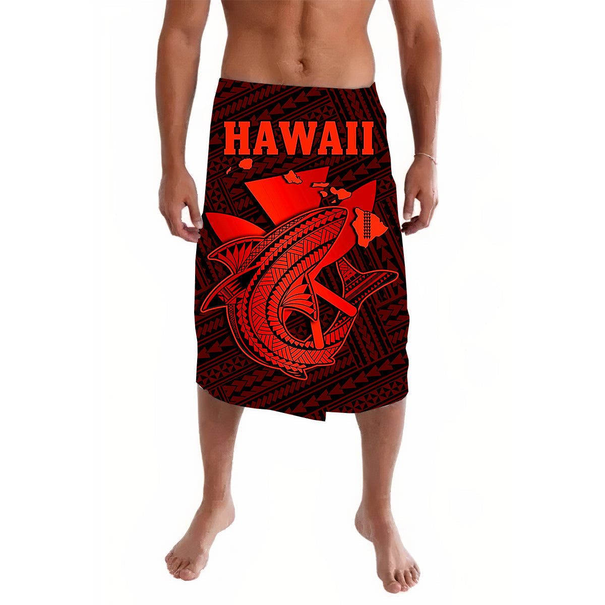 Hawaii Lavalava Kakau Kanaka Maoli Combine Polynesian Shark Ver.06 - Wonder Print Shop