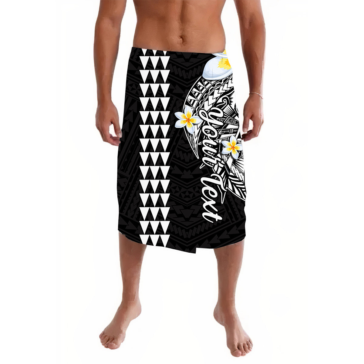 Custom Personalised Hawaii Lavalava Kakau Polynesian Pattern Combine Tropical Flowers Ver.07 - Wonder Print Shop