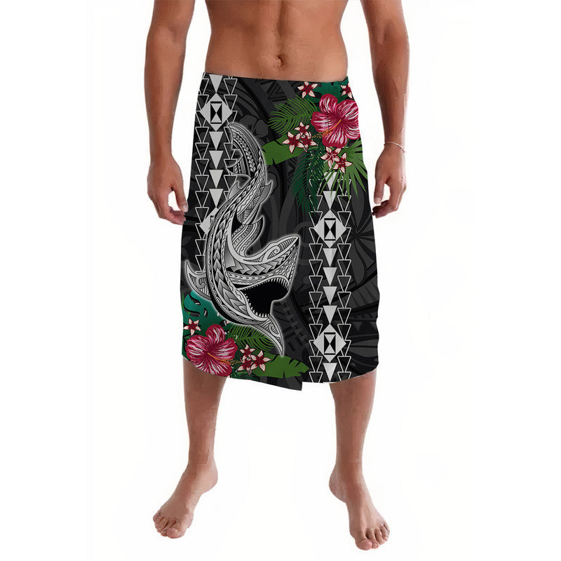 Hawaii Kakau Lavalava Mix Sharks Polynesian Hibiscus LT6 - Wonder Print Shop
