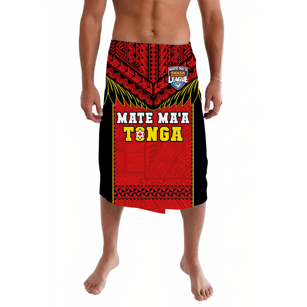 Tonga Rugby Lavalava Mate Maa Tonga Pacific Ngatu Black - Wonder Print Shop