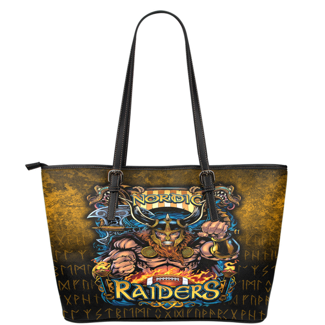 Viking Leather Tote Viking Nordic Raiders Leather Tote RLT12 - Wonder Print Shop