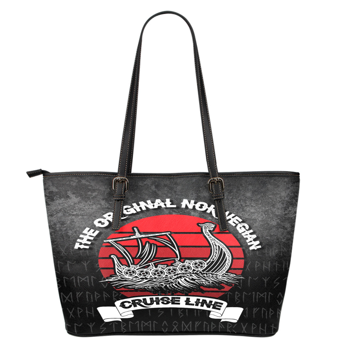 Viking Leather Tote The Original Norwegian Cruise Line Leather Tote RLT12 - Wonder Print Shop