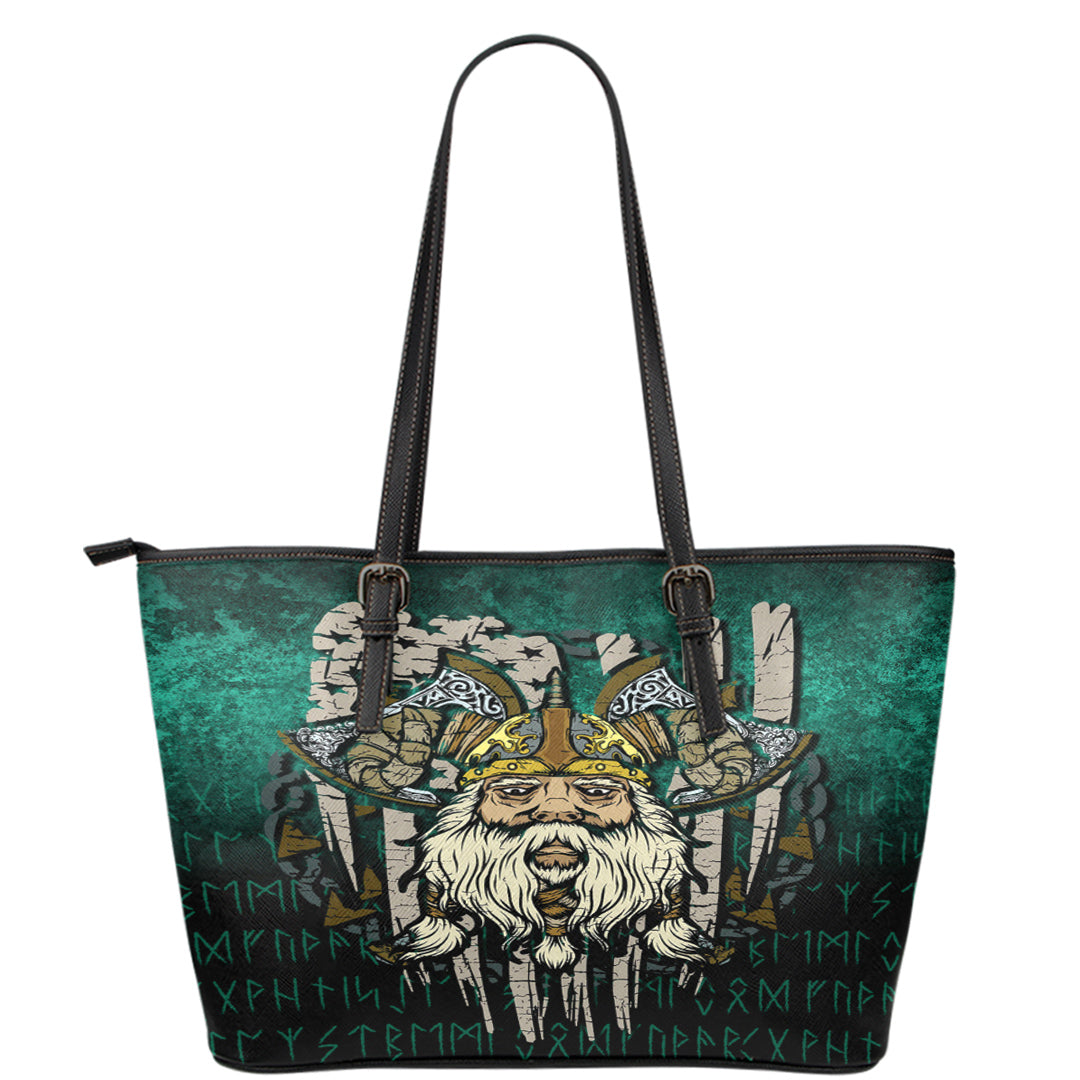 Viking Leather Tote America Odin Leather Tote RLT12 - Wonder Print Shop