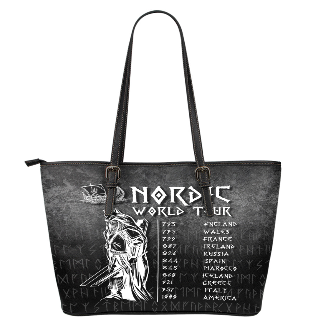 Viking Leather Tote Nordic World Tour Leather Tote RLT12 - Wonder Print Shop