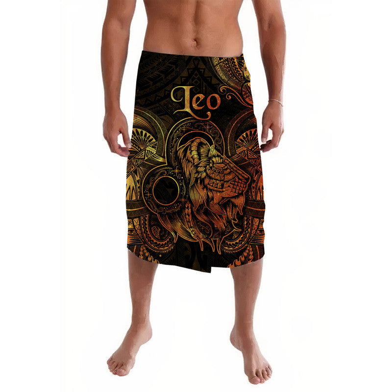 Leo Zodiac Polynesian Lavalava Unique Style - Gold LT8 - Wonder Print Shop