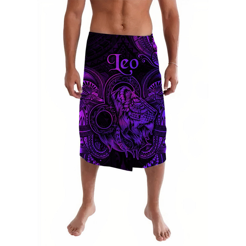 Leo Zodiac Polynesian Lavalava Unique Style - Purple LT8 - Wonder Print Shop