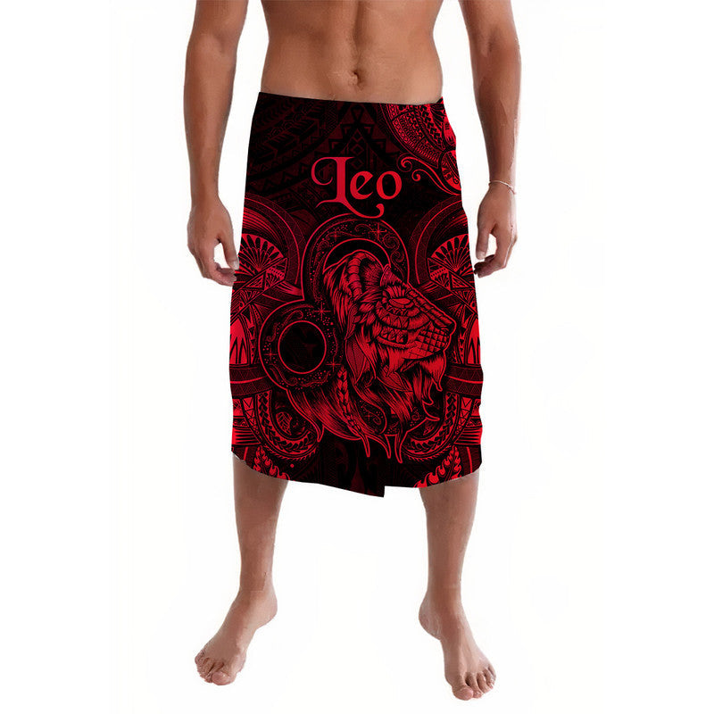 Leo Zodiac Polynesian Lavalava Unique Style - Red LT8 - Wonder Print Shop