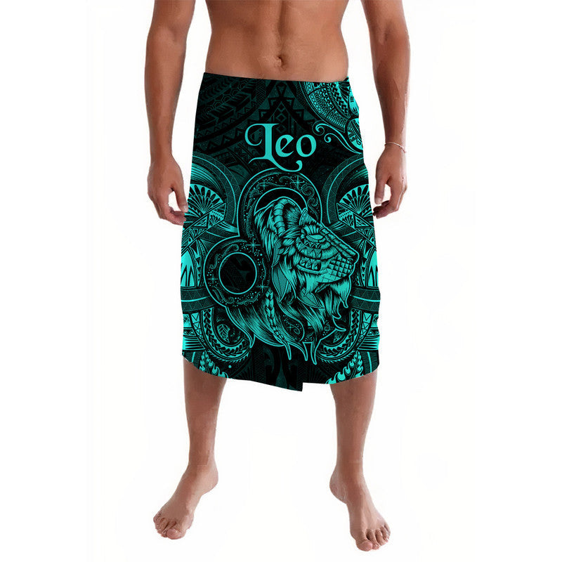 Leo Zodiac Polynesian Lavalava Unique Style - Turquoise LT8 - Wonder Print Shop