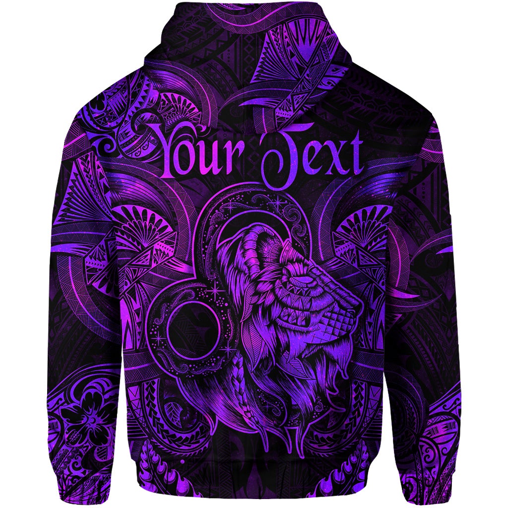 Custom Leo Zodiac Polynesian Hoodie Unique Style Purple LT8 - Wonder Print Shop