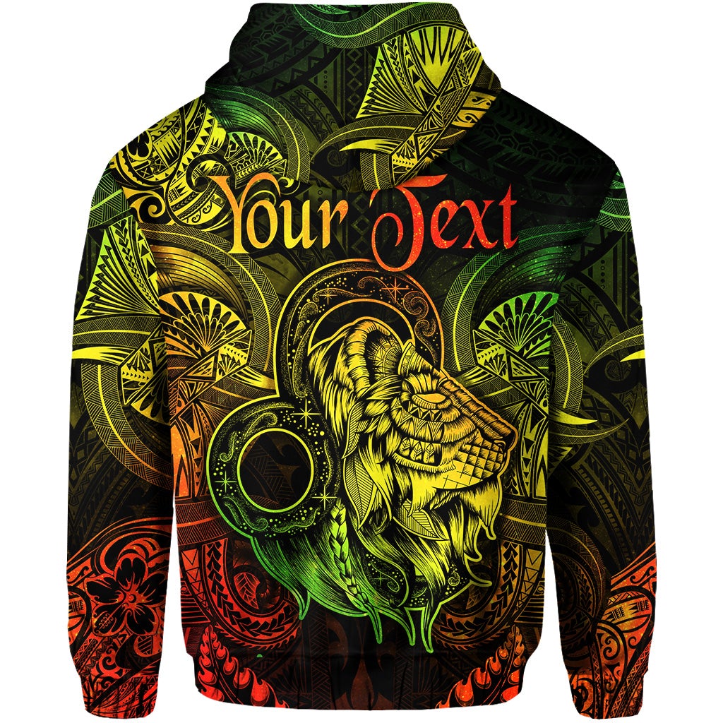 Custom Leo Zodiac Polynesian Zip Hoodie Unique Style Reggae LT8 - Wonder Print Shop