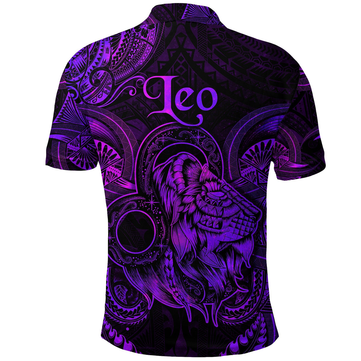 Leo Zodiac Polynesian Polo Shirt Unique Style Purple LT8 - Wonder Print Shop