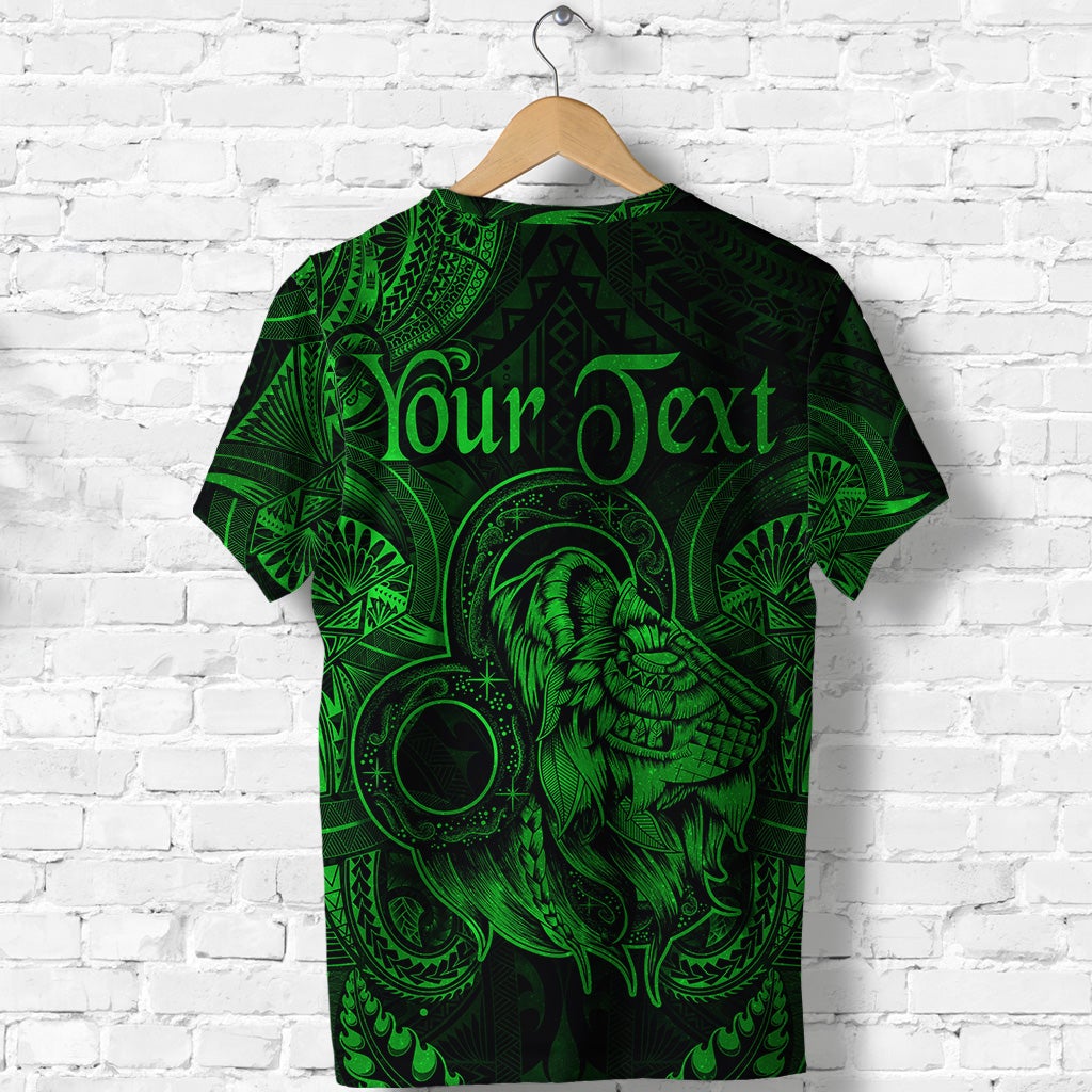 Custom Leo Zodiac Polynesian T Shirt Unique Style Green LT8 - Wonder Print Shop