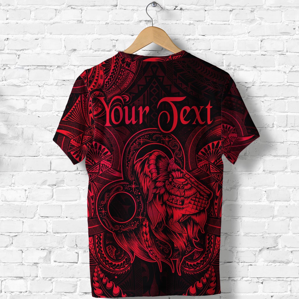 Custom Leo Zodiac Polynesian T Shirt Unique Style Red LT8 - Wonder Print Shop