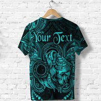 Custom Leo Zodiac Polynesian T Shirt Unique Style Turquoise LT8 - Wonder Print Shop