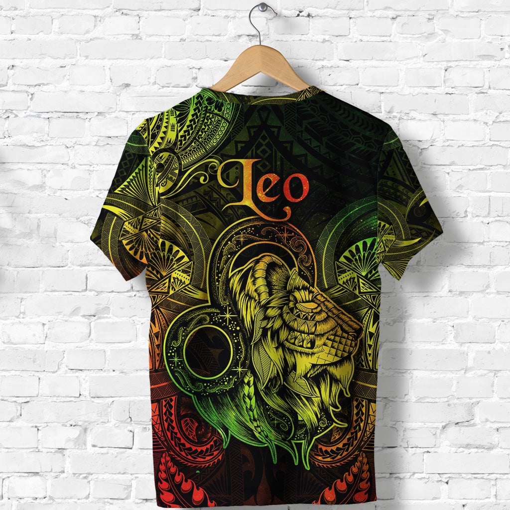 Leo Zodiac Polynesian T Shirt Unique Style Reggae LT8 - Wonder Print Shop