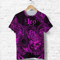 Custom Leo Zodiac Polynesian T Shirt Unique Style Pink LT8 - Wonder Print Shop