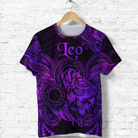 Custom Leo Zodiac Polynesian T Shirt Unique Style Purple LT8 - Wonder Print Shop