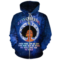 African Hoodie Leo Queen Hoodie - Wonder Print Shop