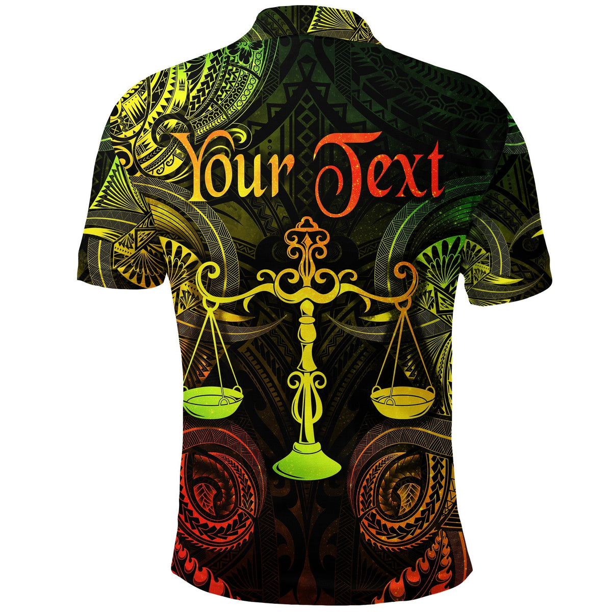 Custom Libra Zodiac Polynesian Polo Shirt Unique Style Reggae LT8 - Wonder Print Shop