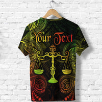 Custom Libra Zodiac Polynesian T Shirt Unique Style Reggae LT8 - Wonder Print Shop