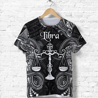 Custom Libra Zodiac Polynesian T Shirt Unique Style Black LT8 - Wonder Print Shop