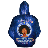 African Hoodie Libra Queen Fleece Zip Hoodie - Wonder Print Shop