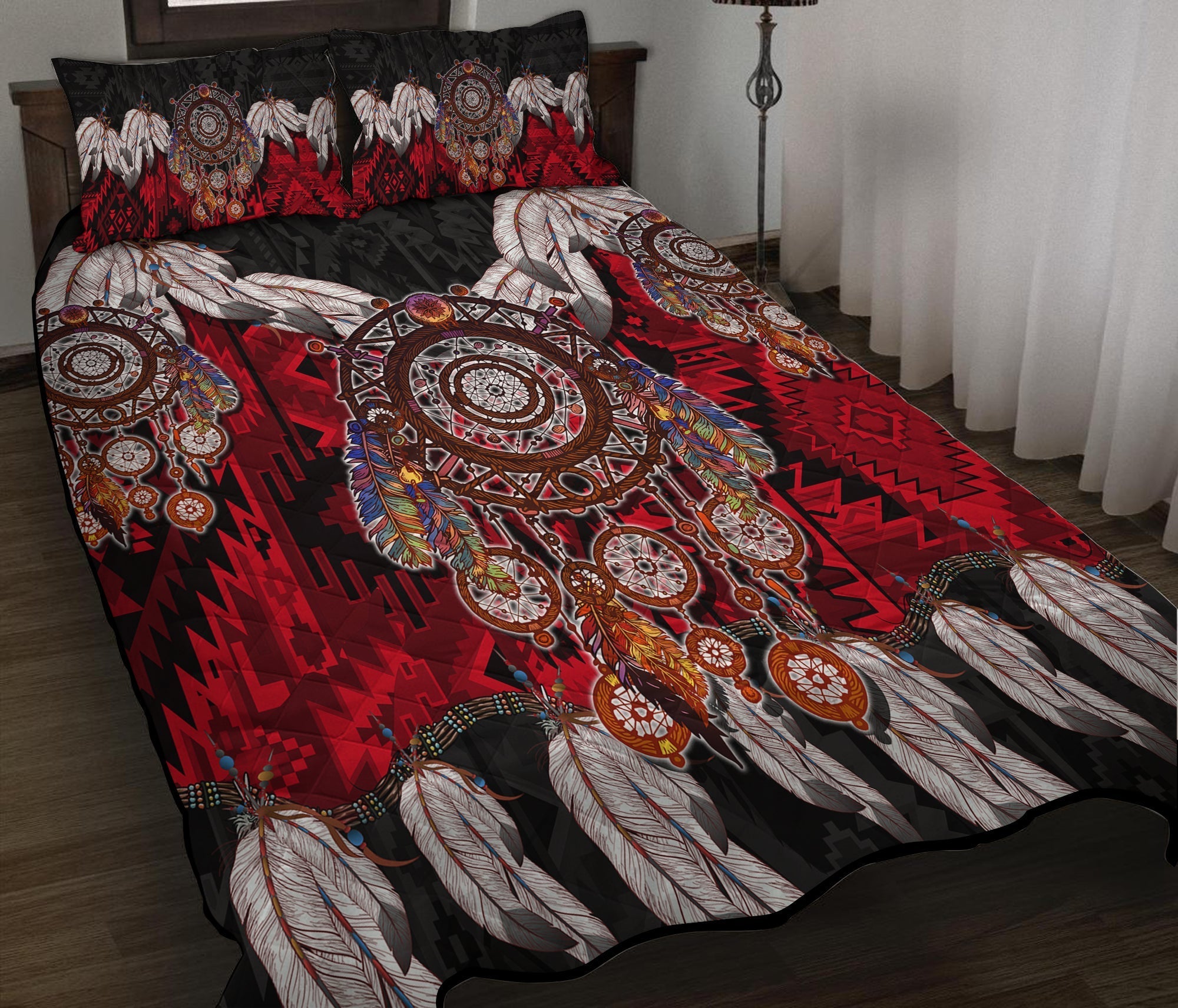 Native American Quilt Bed Set Native Dreamcatcher LT6 - Wonder Print Shop