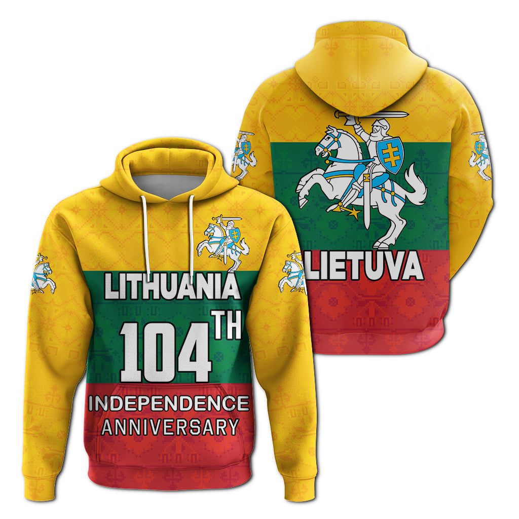Lithuania 104th Independence Anniversary Hoodie LT4 - Wonder Print Shop