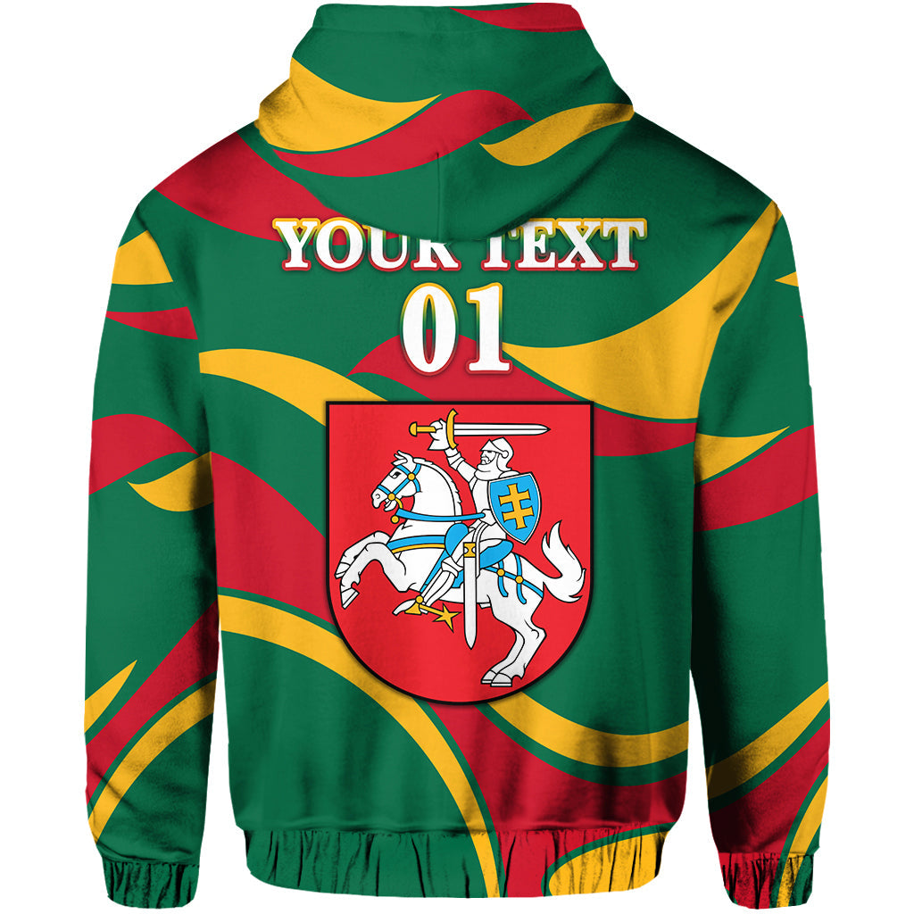 Custom Lithuania Zip Hoodie Coat Of Arms Lietuva Sporty Style LT8 - Wonder Print Shop