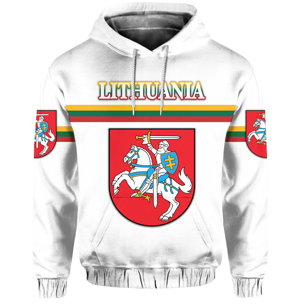 custom-personalised-lithuania-hoodie-coat-of-arms-lietuva-flag-style-white