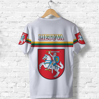 Lithuania T Shirt Coat Of Arms Lietuva Flag Style White LT8 - Wonder Print Shop