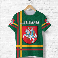 Lithuania T Shirt Coat Of Arms Lietuva Flag Style Green LT8 - Wonder Print Shop