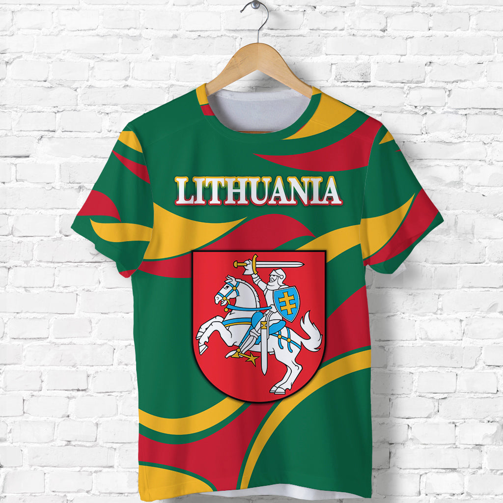 Custom Lithuania T Shirt Coat Of Arms Lietuva Sporty Style LT8 - Wonder Print Shop