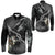 custom-wonder-print-shop-ragnarok-long-sleeve-button-shirt-odin-fight-fenrir-on-thunder-background