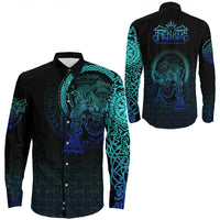 Viking Clothing Viking Fenrir Norse 3D Special Long Sleeve Button Shirt RLT12 - Wonder Print Shop