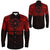 Viking Clothing Viking Odin's Celtic Ravens Red Version Long Sleeve Button Shirt RLT12 - Wonder Print Shop