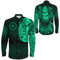 Viking Clothing Viking Odin Raven Tattoo Style Green Version Kimono RLT12 - Wonder Print Shop