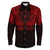 Viking Clothing Viking Odin's Celtic Ravens Red Version Long Sleeve Button Shirt RLT12 - Wonder Print Shop