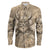 Viking Clothing Vikings Cat Long Sleeve Button Shirt RLT12 - Wonder Print Shop