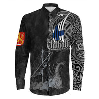 Viking Clothing Viking Finland Drakkar Long Sleeve Button Shirt RLT12 - Wonder Print Shop