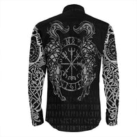 Viking Clothing Viking Compass Vegvisir Tattoo Long Sleeve Button Shirt RLT12 - Wonder Print Shop