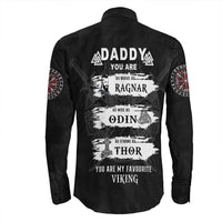 Viking Clothing Viking Daddy Long Sleeve Button Shirt RLT12 - Wonder Print Shop
