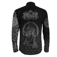 Viking Clothing Viking Fenrir Norse 3D Tattoo Long Sleeve Button Shirt RLT12 - Wonder Print Shop