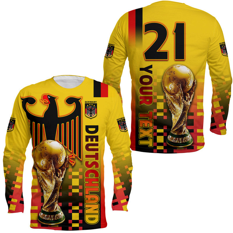 (Custom Personalised) Germany Deutschland Champion Qatar 2022 Long Sleeve Shirt - Wonder Print Shop