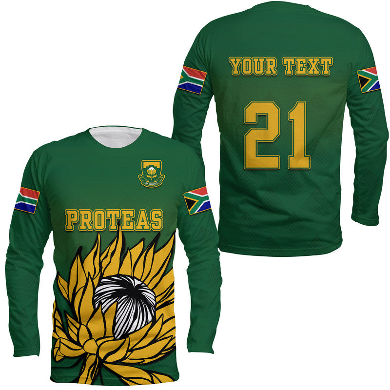 (Custom Personalised) South Africa National Cricket Team Long Sleeve Shirt Proteas Sport Green Style - Wonder Print Shop