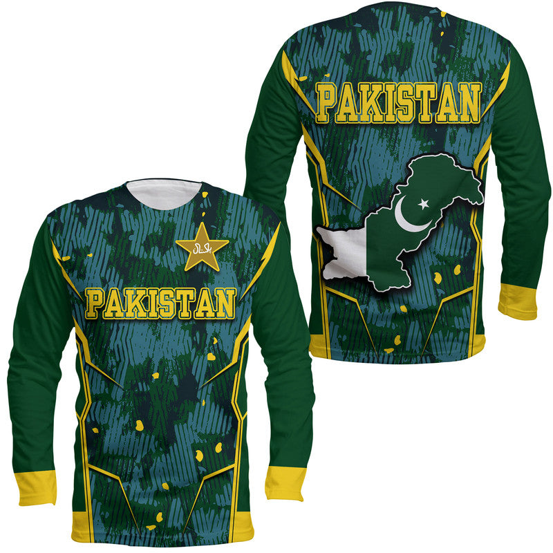 Pakistan Men in Green Cricket Team Long Sleeve Shirt Green Shirts Sport Style - Wonder Print Shop