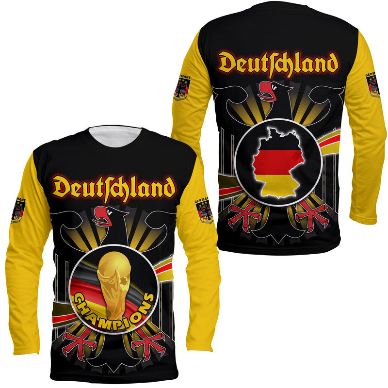 Germany Football Black Eagle Jersey Deutschland Champion Long Sleeve Shirt - Wonder Print Shop