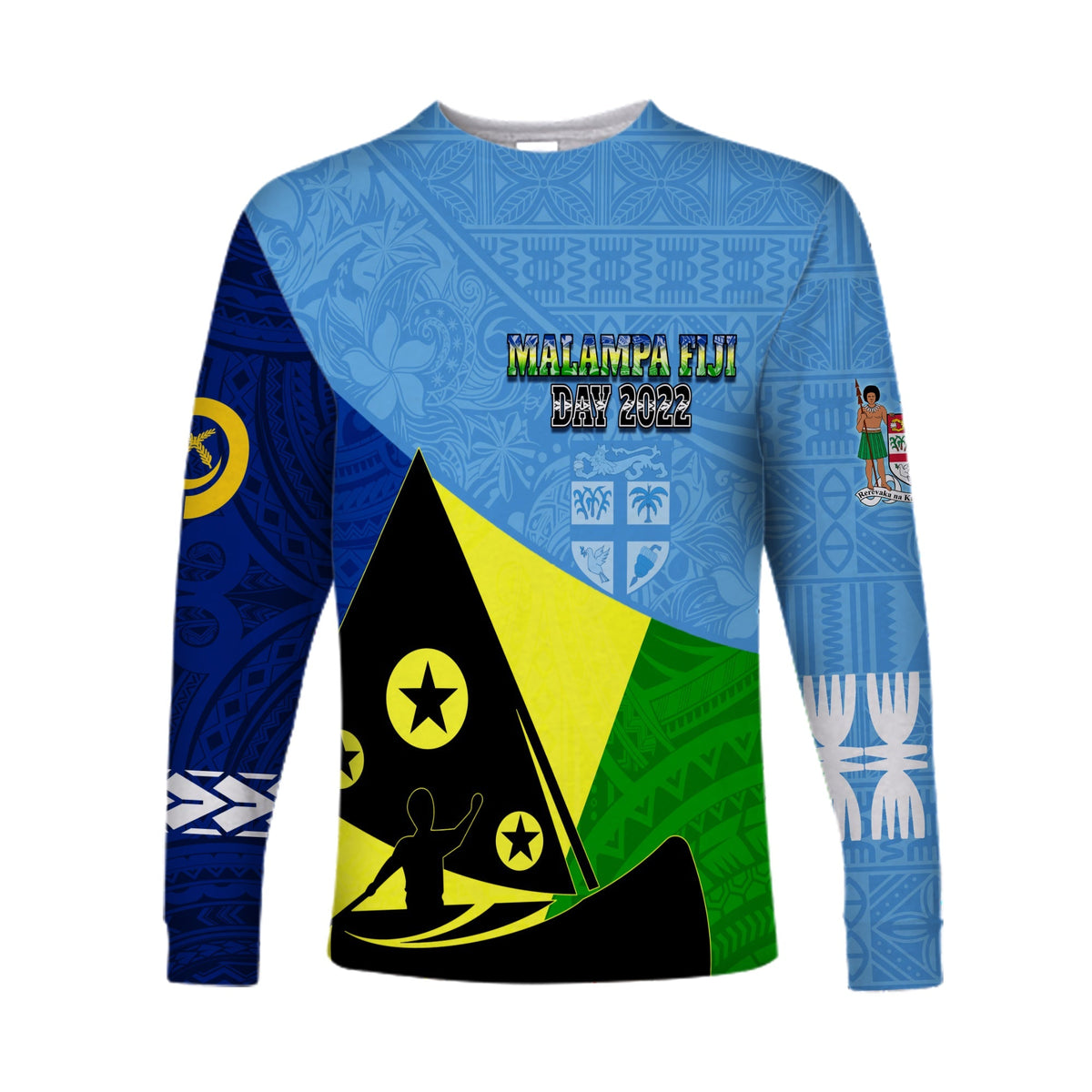 Malampa Fiji Day Long Sleeves Shirt Mix Tapa Style - Wonder Print Shop