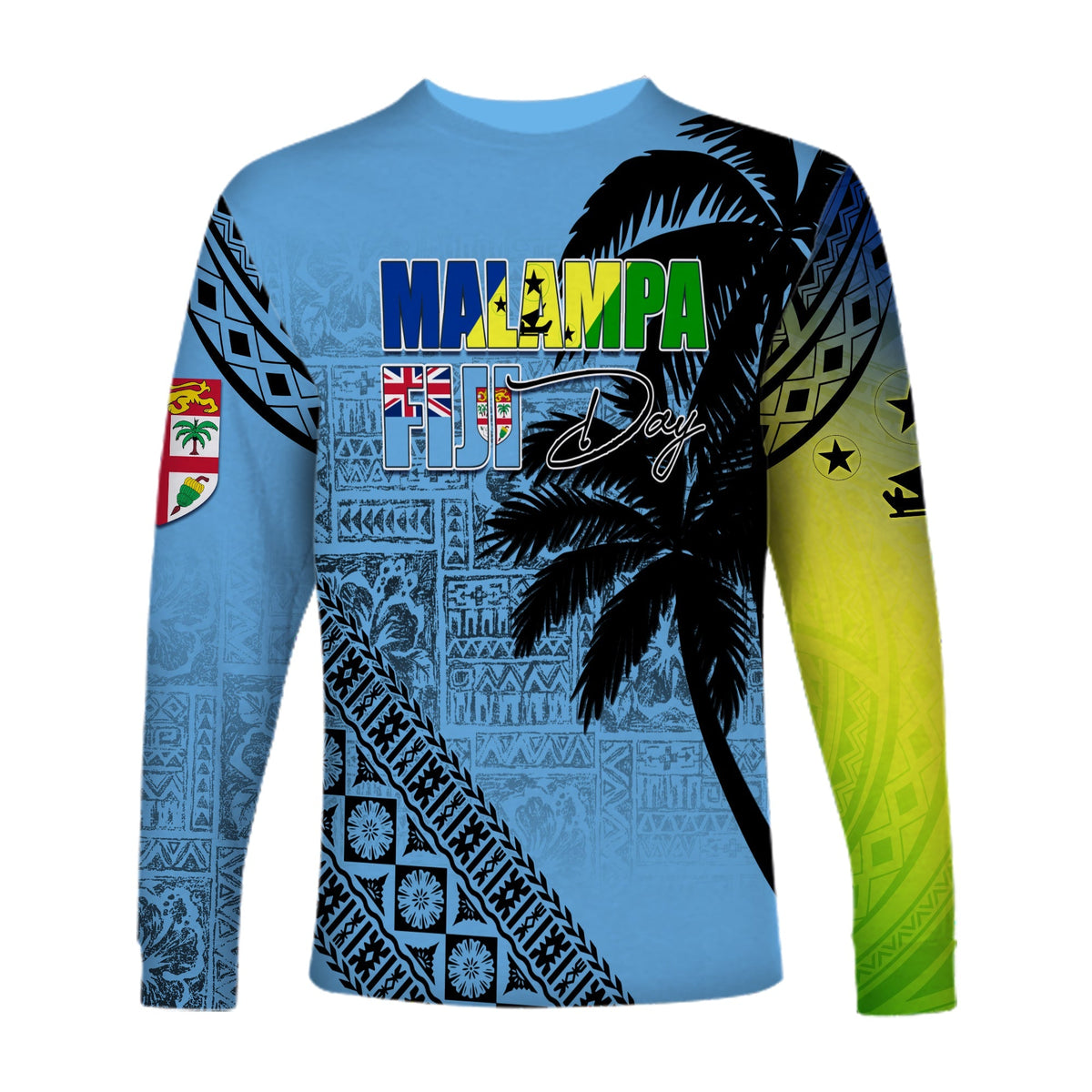 Malampa Fiji Day Long Sleeves Shirt Flags Mix Style - Wonder Print Shop